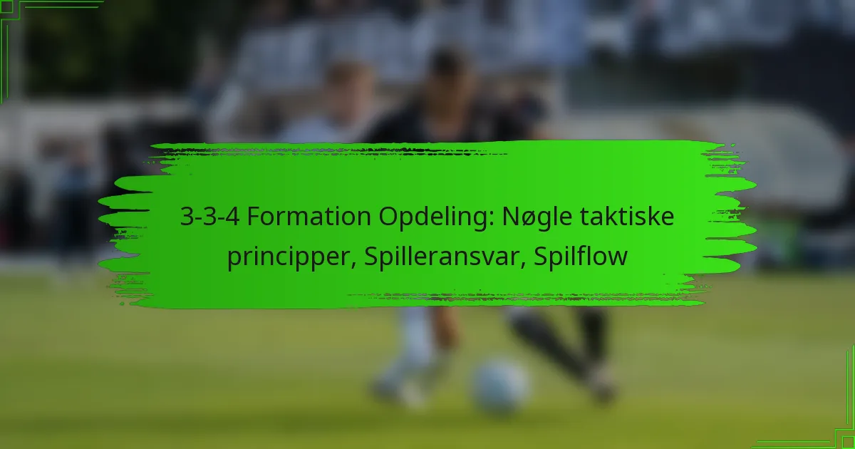 3-3-4 Formation Opdeling: Nøgle taktiske principper, Spilleransvar, Spilflow